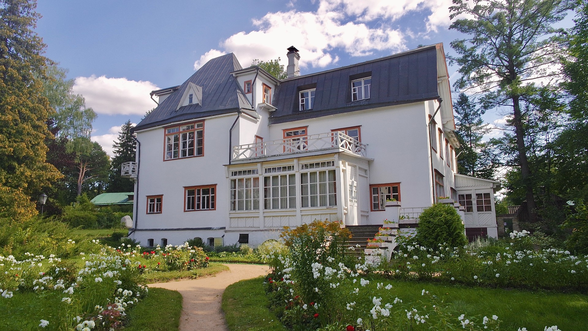 House with flowers