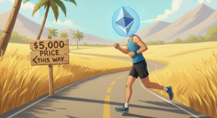 Prediction markets are pricing in growing odds that Ethereum could reach $5,000 in 2026, despite risks remaining for a bearish turn.