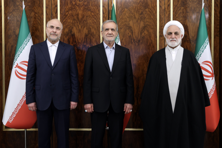 Ghalibaf, Pezeshkian, Ejei