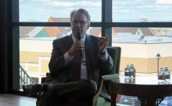 Federal Reserve Bank of New York President John C. Williams discusses the local and national economy at an event in Newburgh on Thursday.
