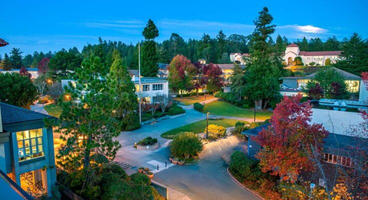 Campus at dusk